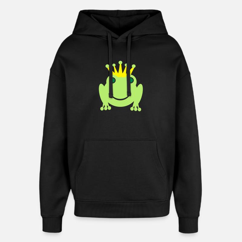 Roi grenouille - Sweat à capuche unisexe Stanley/Stella Oversized - noir