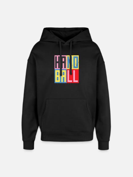 Design Handball - Sweat à capuche unisexe Stanley/Stella Oversized - noir