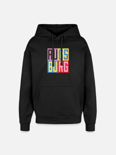 Augsburg Design - Oversized Unisex Hoodie von Stanley/Stella - Schwarz