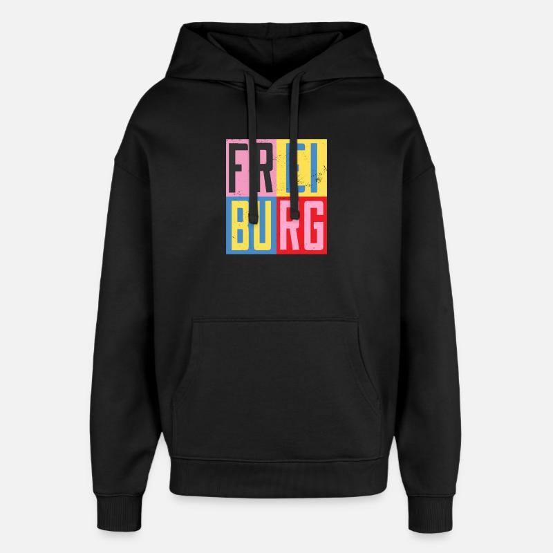 Freiburg Städte Design - Oversized Unisex Hoodie von Stanley/Stella - Schwarz