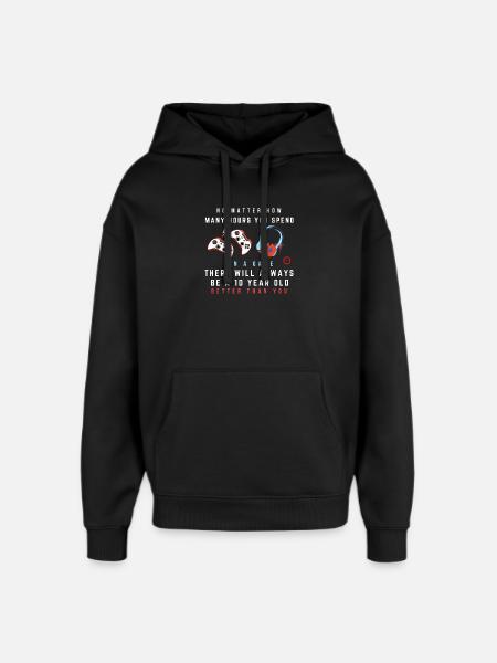 Game Rivalry Quip Tee - Oversized Unisex Hoodie by Stanley/Stella - black