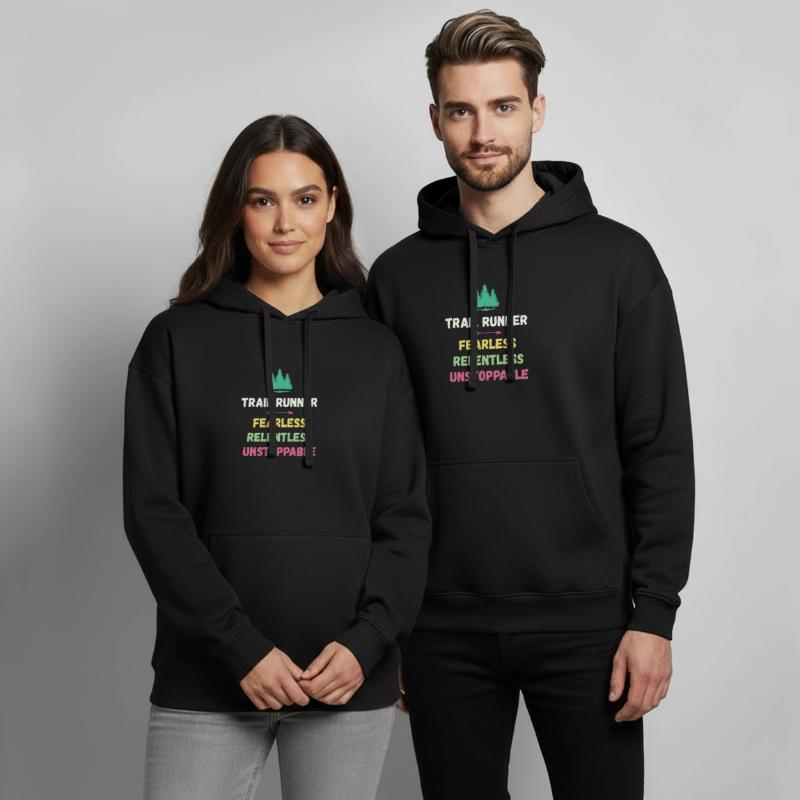 Trail Runner - Intrépide. Implacable. Imparable. Sweat à capuche unisexe Stanley/Stella Oversized
