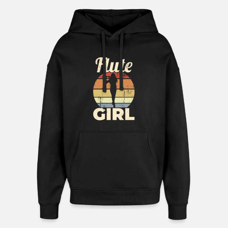 Drôle De Flûte Fille - Sweat à capuche unisexe Stanley/Stella Oversized - noir