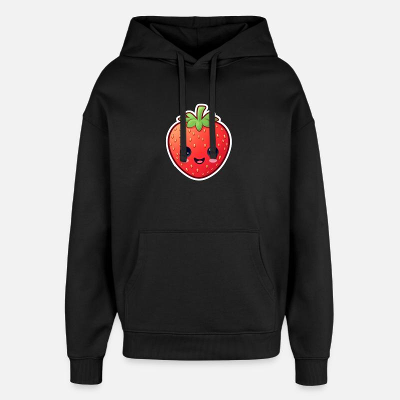 Anime Erdbeere - Oversized Unisex Hoodie von Stanley/Stella - Schwarz