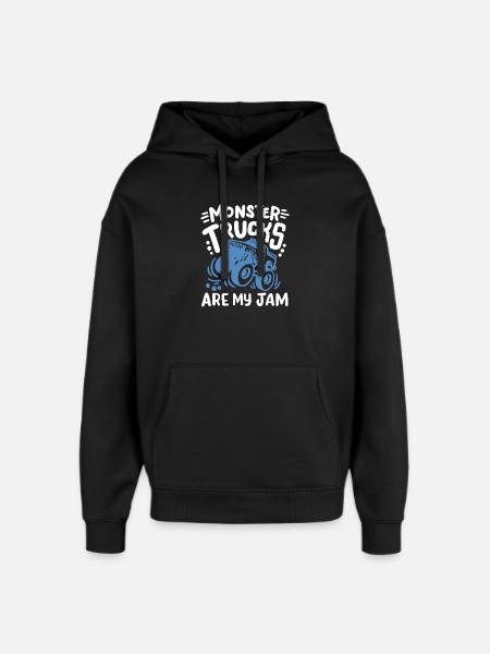 Monster Truck - Oversized Unisex Hoodie von Stanley/Stella - Schwarz