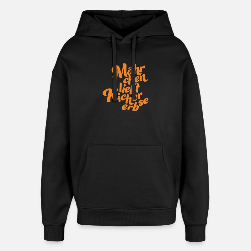 Logo without background orange - Oversized Unisex Hoodie von Stanley/Stella - Schwarz