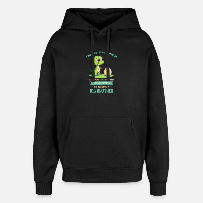 Grumpy Fussy Bold Text Logo - Sweat à capuche unisexe Stanley/Stella Oversized - noir