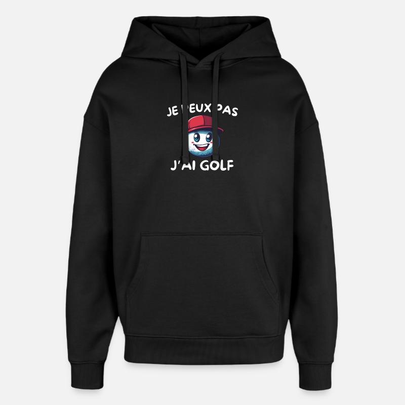 Cap Rouge Golfball-Maskottchen - Oversized Unisex Hoodie von Stanley/Stella - Schwarz