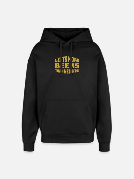 Hebt mehr Biere als Gewichte - Oversized Unisex Hoodie von Stanley/Stella - Schwarz