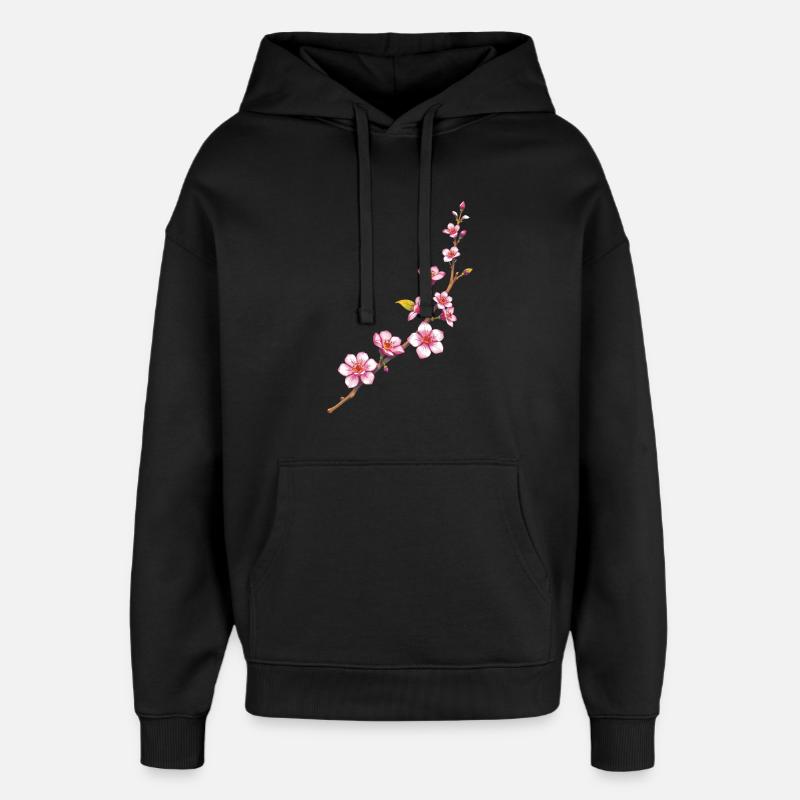 Blumen - Oversized Unisex Hoodie von Stanley/Stella - Schwarz