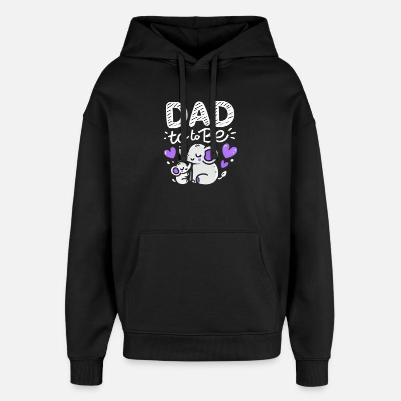Vater wird Elefant Baby Enthüllung, Väter - Oversized Unisex Hoodie von Stanley/Stella - Schwarz