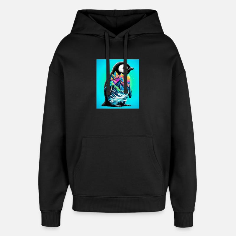 pingouin - Sweat à capuche unisexe Stanley/Stella Oversized - noir