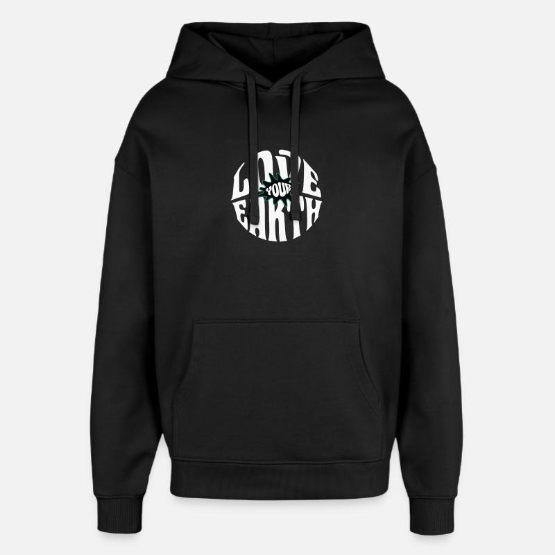 Aime ta Terre - Sweat à capuche unisexe Stanley/Stella Oversized - noir