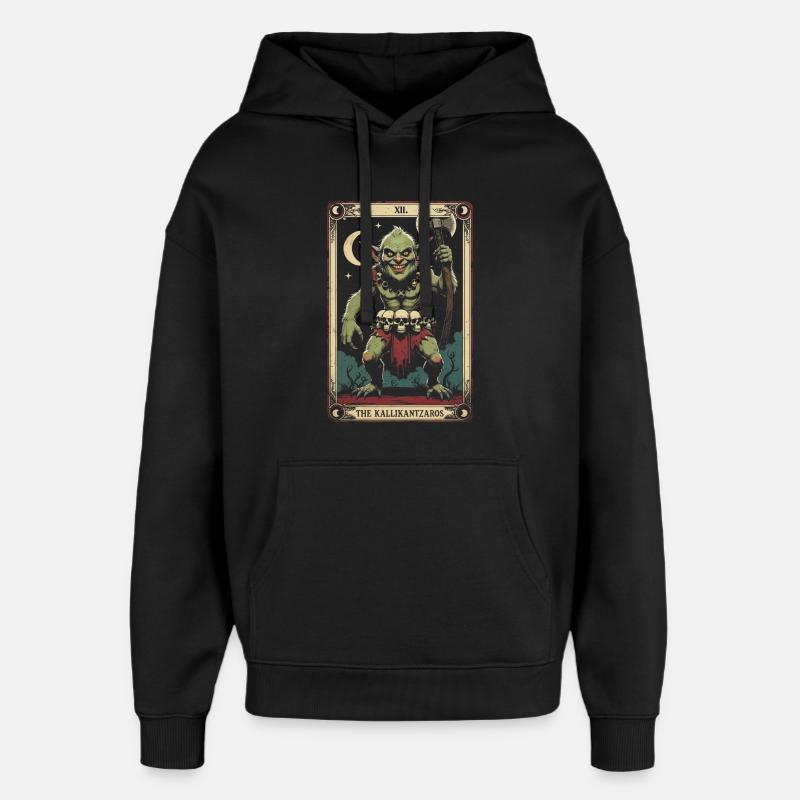 Les créatures mythologiques de Kallikantzaros - Sweat à capuche unisexe Stanley/Stella Oversized - noir