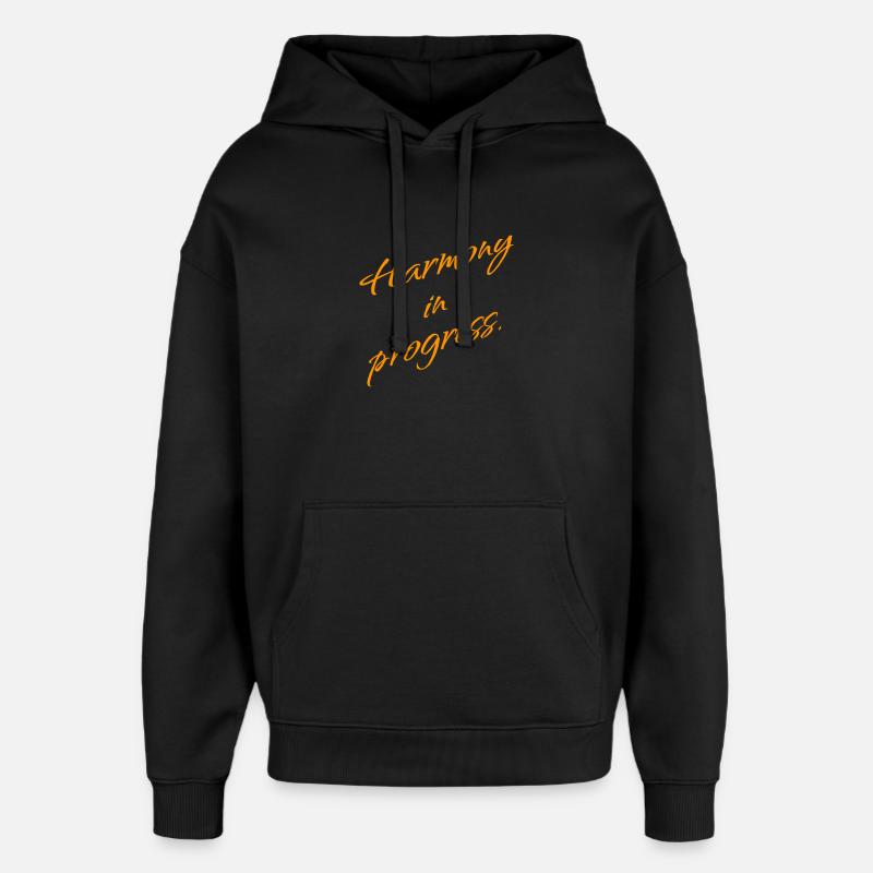 Harmony in Progress – Balance & Mindset - Oversized Unisex Hoodie by Stanley/Stella - black
