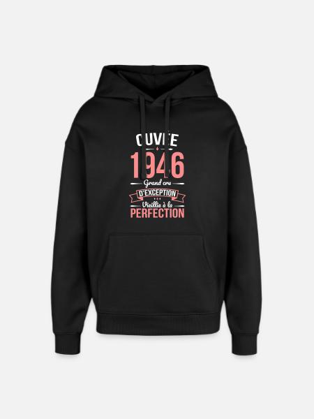 1946 Cuvée – Perfekt gereift - Oversized Unisex Hoodie von Stanley/Stella - Schwarz