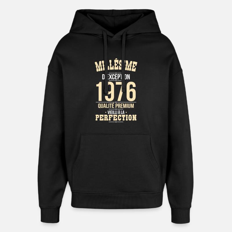 1976 – Millésime d’exception – Qualité premium - Sweat à capuche unisexe Stanley/Stella Oversized - noir