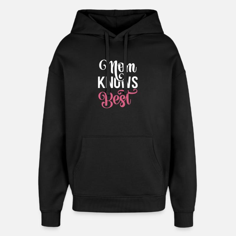 Maman sait mieux que quiconque - Sweat à capuche unisexe Stanley/Stella Oversized - noir