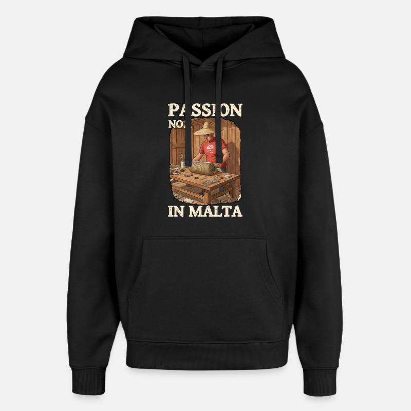 Malta Pyro Passion - Sweat à capuche unisexe Stanley/Stella Oversized - noir