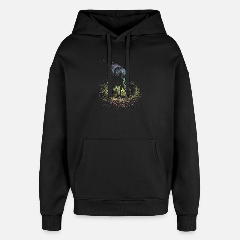 Merle - Sweat à capuche unisexe Stanley/Stella Oversized - noir