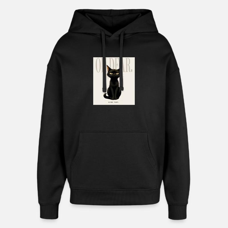 Disappointing. – Sarcastic Black Cat Design - Oversized Unisex Hoodie von Stanley/Stella - Schwarz