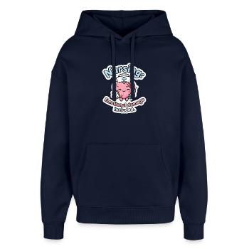 Krankenschwester Spruch lustig – Kawaii Pflege - Oversized Unisex Hoodie von Stanley/Stella - Navy - Vorne - AI Model Female 172 light (172cm) & AI Model Male 185 light (185cm)