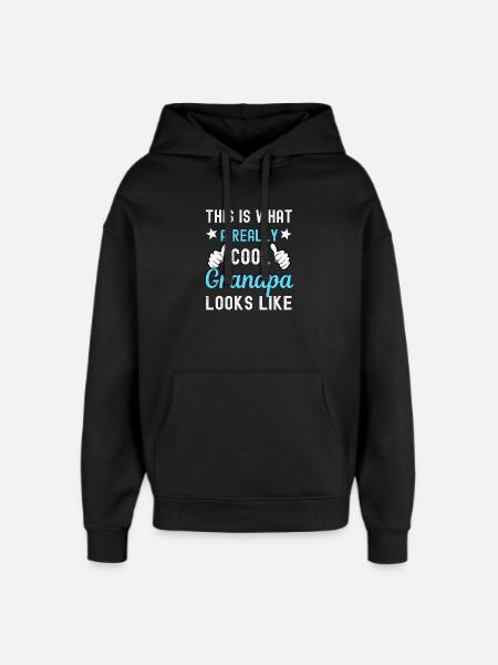 Grossvater Opa - Oversized Unisex Hoodie von Stanley/Stella - Schwarz
