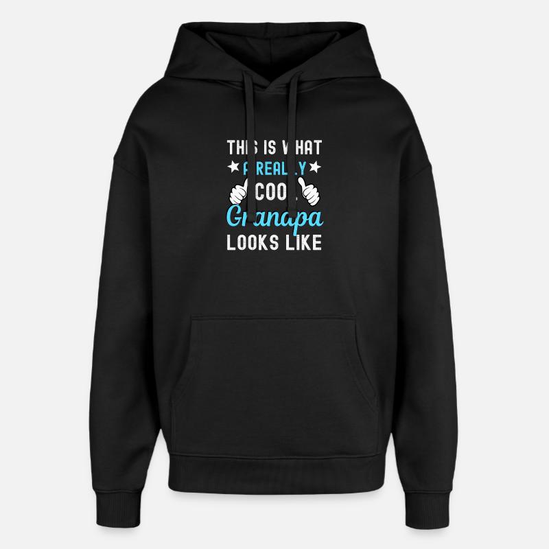 Grossvater Opa - Oversized Unisex Hoodie von Stanley/Stella - Schwarz