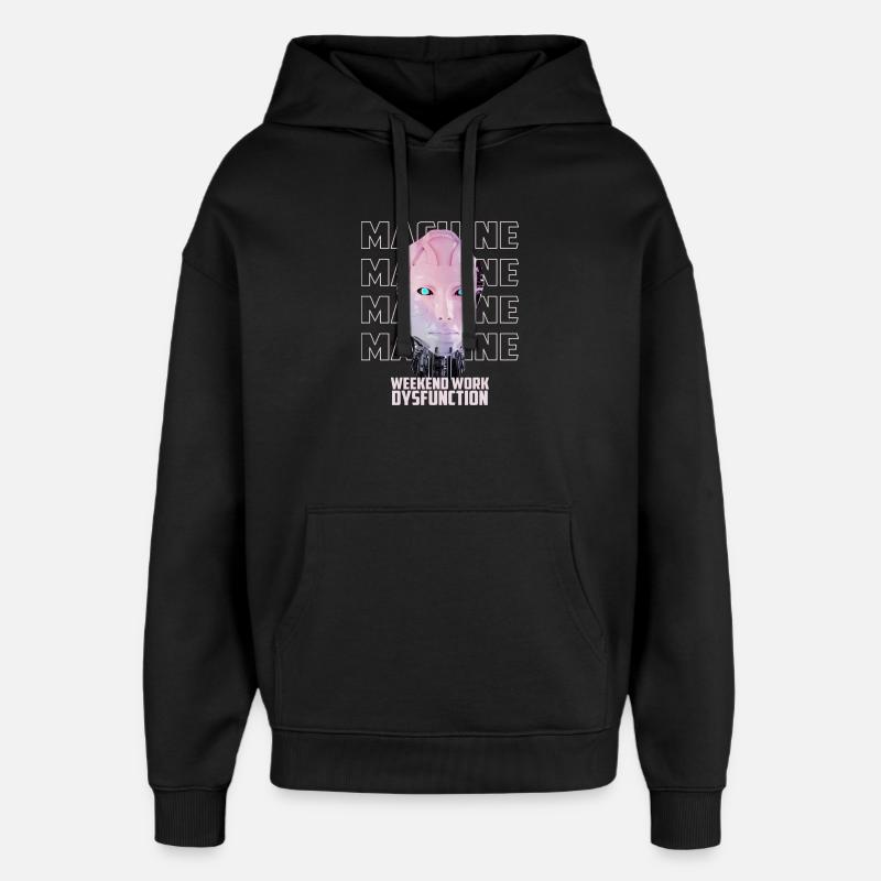 Homme machine - Sweat à capuche unisexe Stanley/Stella Oversized - noir
