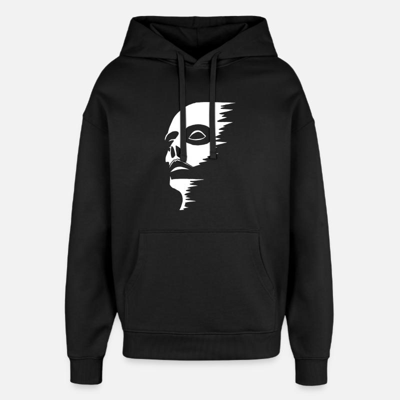 Visage fantomatique - Sweat à capuche unisexe Stanley/Stella Oversized - noir
