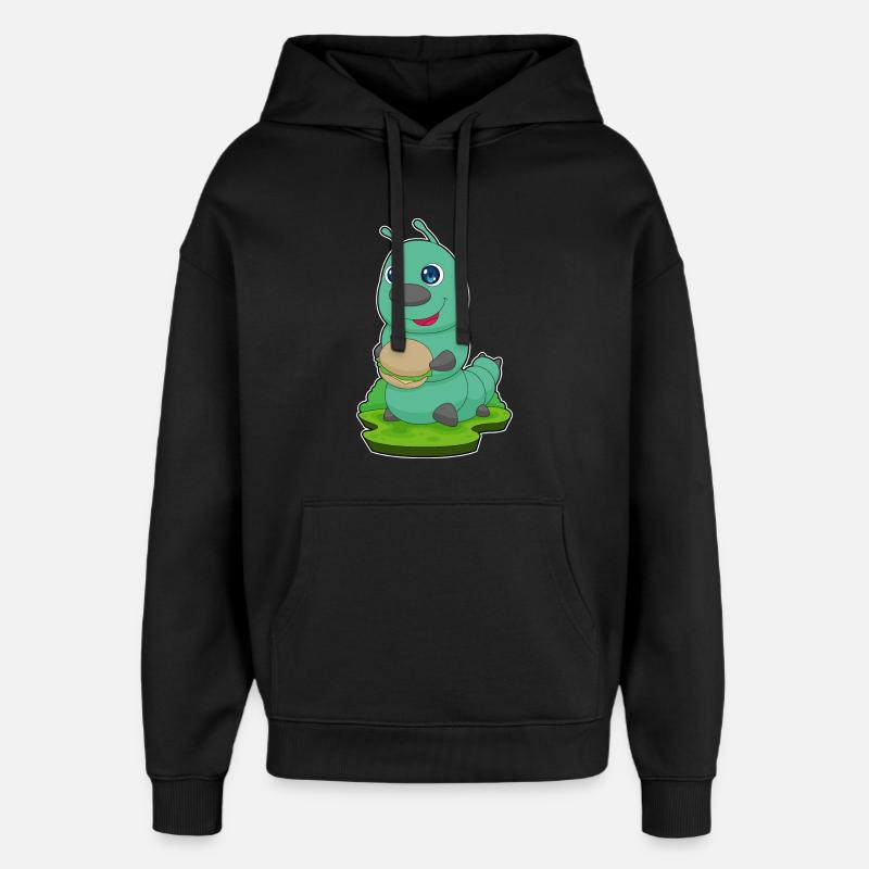 Raupe Burger - Oversized Unisex Hoodie von Stanley/Stella - Schwarz