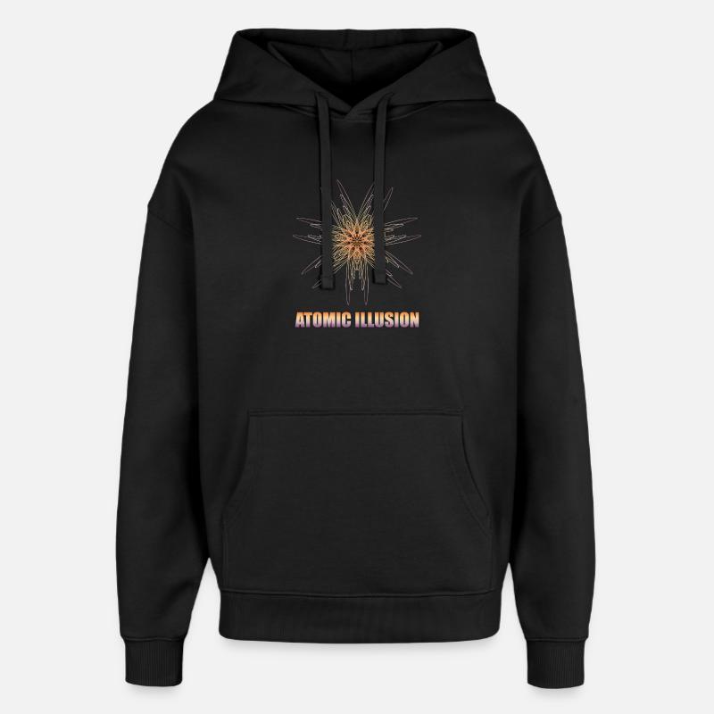 geometrical form ATOMIC ILLUSION - Oversized Unisex Hoodie von Stanley/Stella - Schwarz