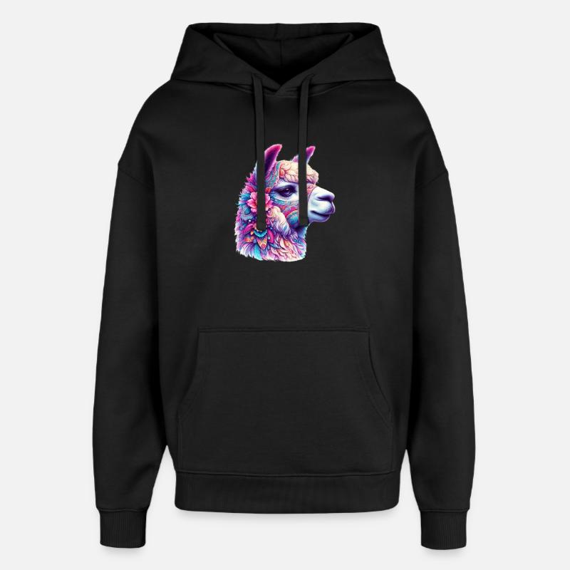 Alpaga - Sweat à capuche unisexe Stanley/Stella Oversized - noir