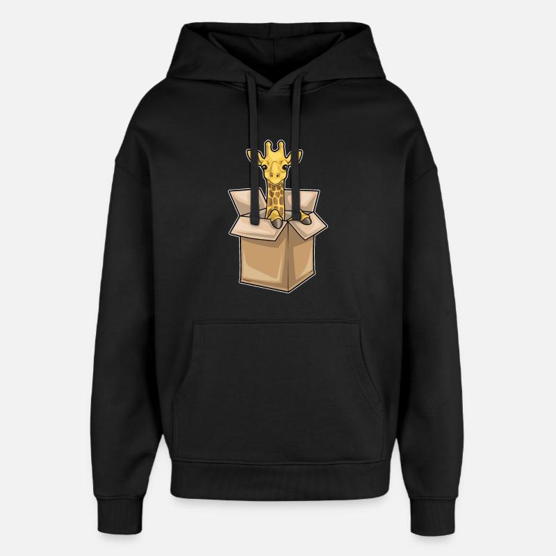 Giraffe Box - Oversized Unisex Hoodie von Stanley/Stella - Schwarz