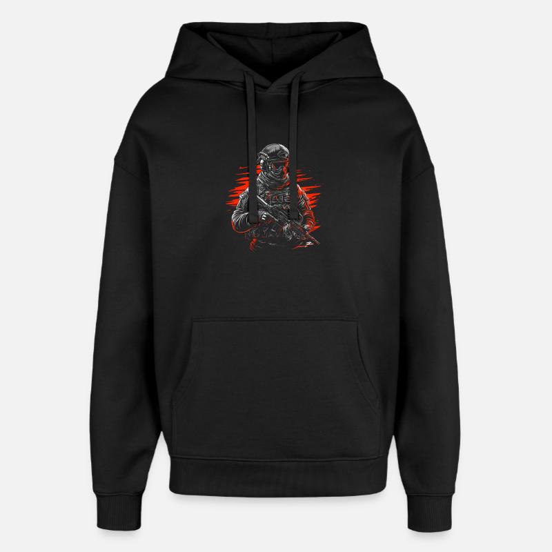 Special Forces - Oversized Unisex Hoodie von Stanley/Stella - Schwarz