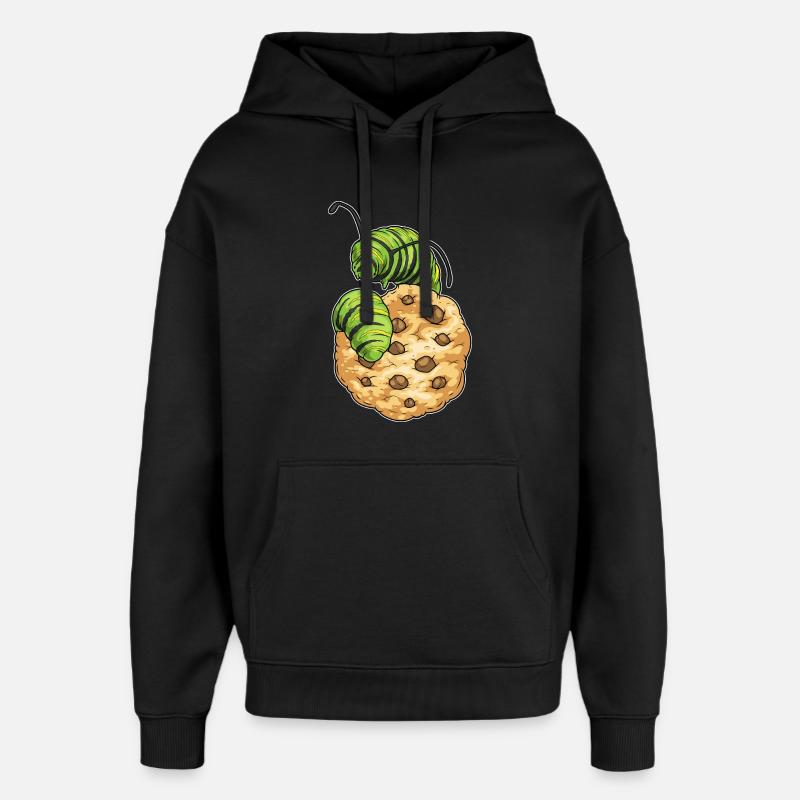 Biscuit chenille - Sweat à capuche unisexe Stanley/Stella Oversized - noir
