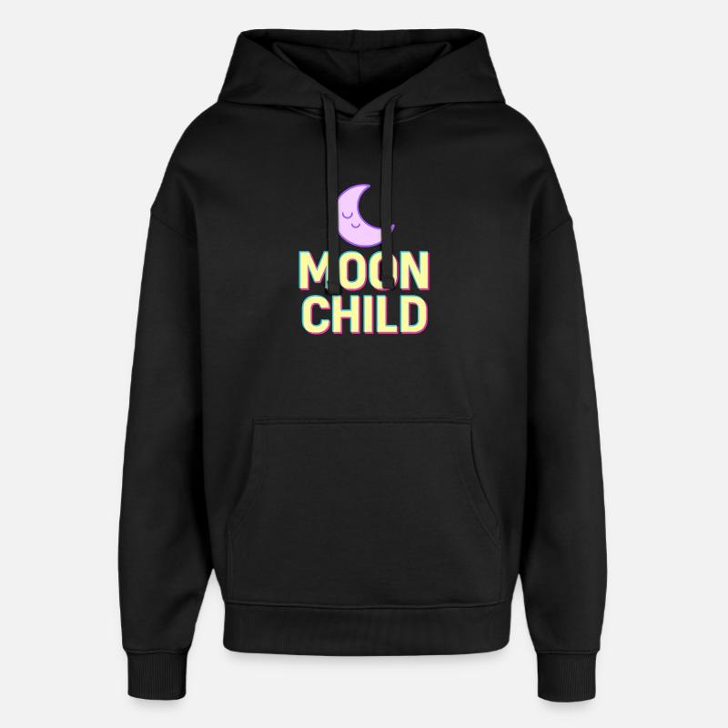 Enfant de la lune - Sweat à capuche unisexe Stanley/Stella Oversized - noir