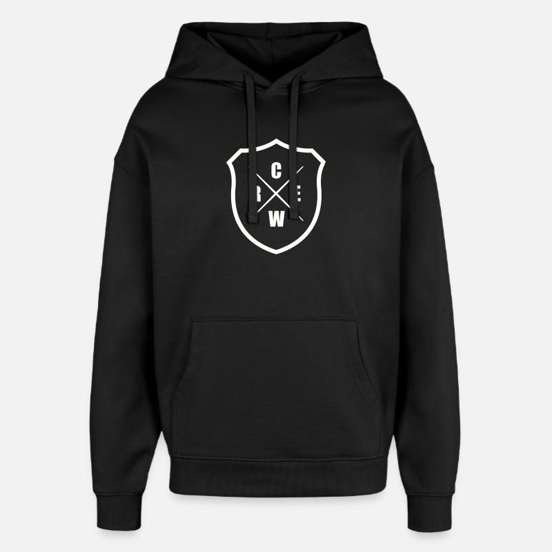 crew_wappen- - Oversized Unisex Hoodie von Stanley/Stella - Schwarz