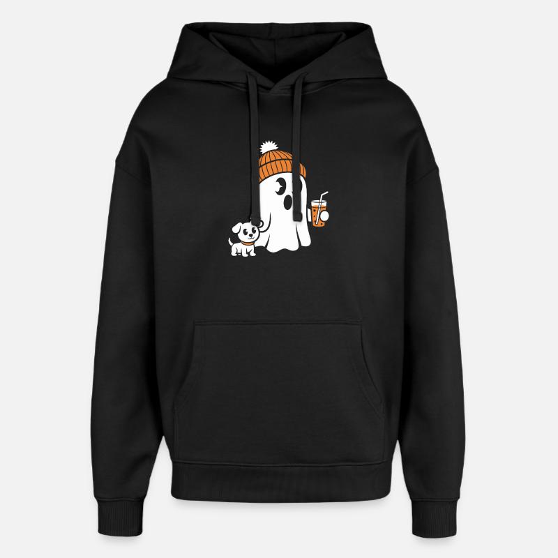 Fantôme douillet avec bonnet - Sweat à capuche unisexe Stanley/Stella Oversized - noir