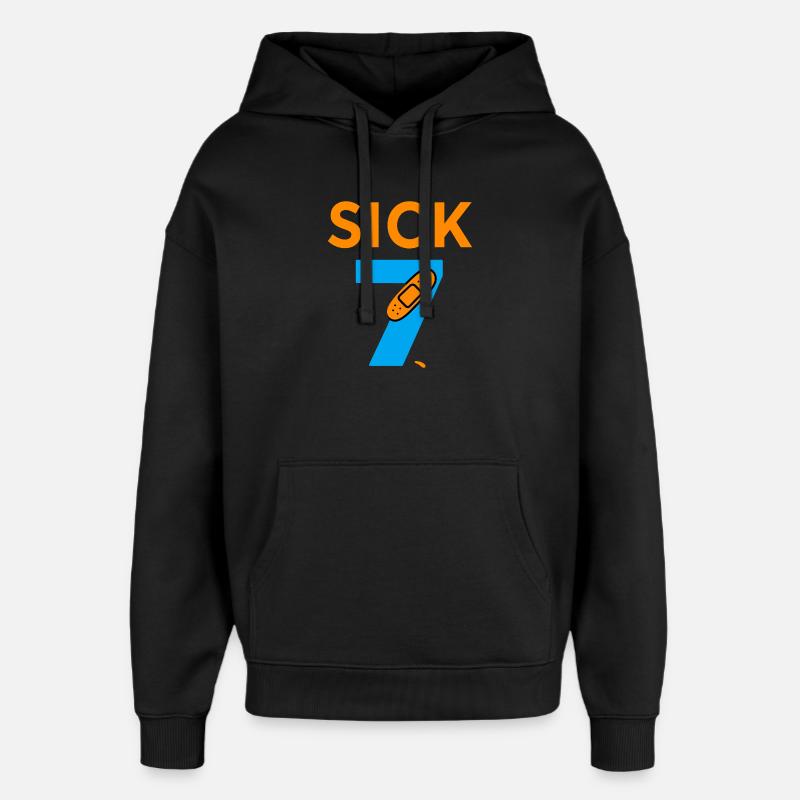 Sick Seven Meme Tee Six Seven - Sweat à capuche unisexe Stanley/Stella Oversized - noir
