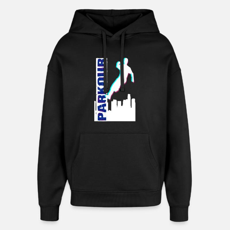 Parkour - Sweat à capuche unisexe Stanley/Stella Oversized - noir