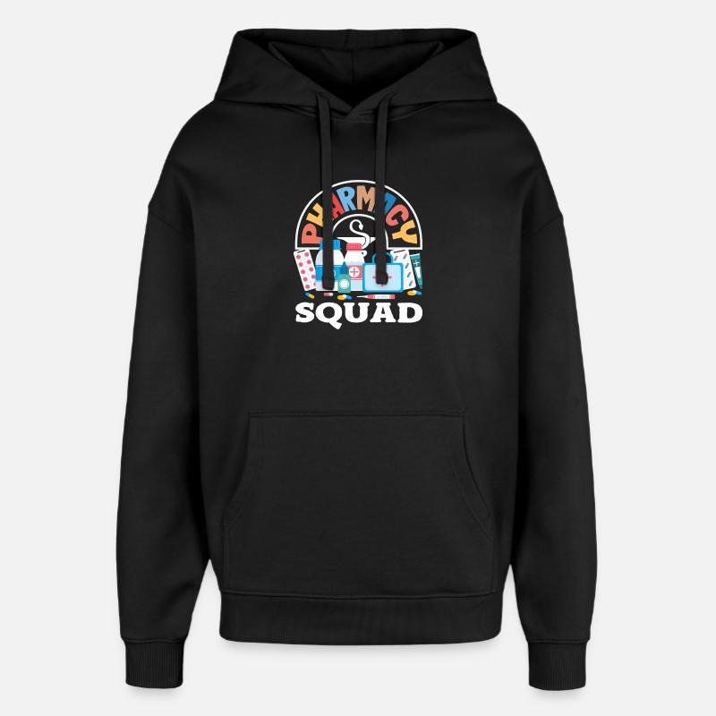Pharmacien Technicien Pharmaceutique - Sweat à capuche unisexe Stanley/Stella Oversized - noir