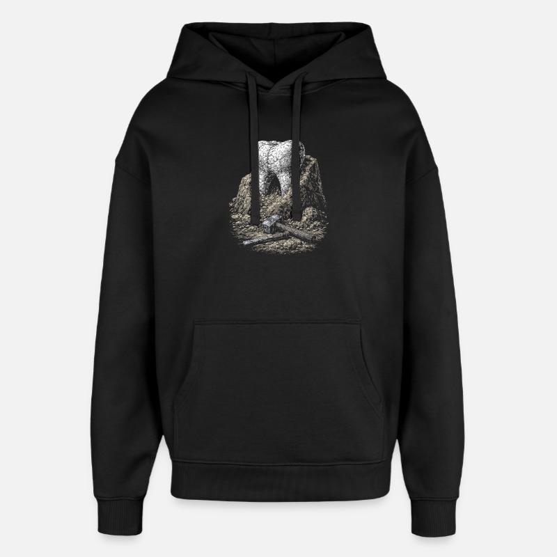 Dent dans la Roche - Sweat à capuche unisexe Stanley/Stella Oversized - noir