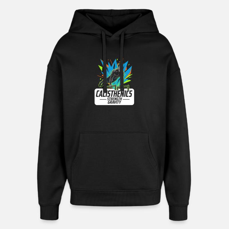Résistance en calistnique - Sweat à capuche unisexe Stanley/Stella Oversized - noir