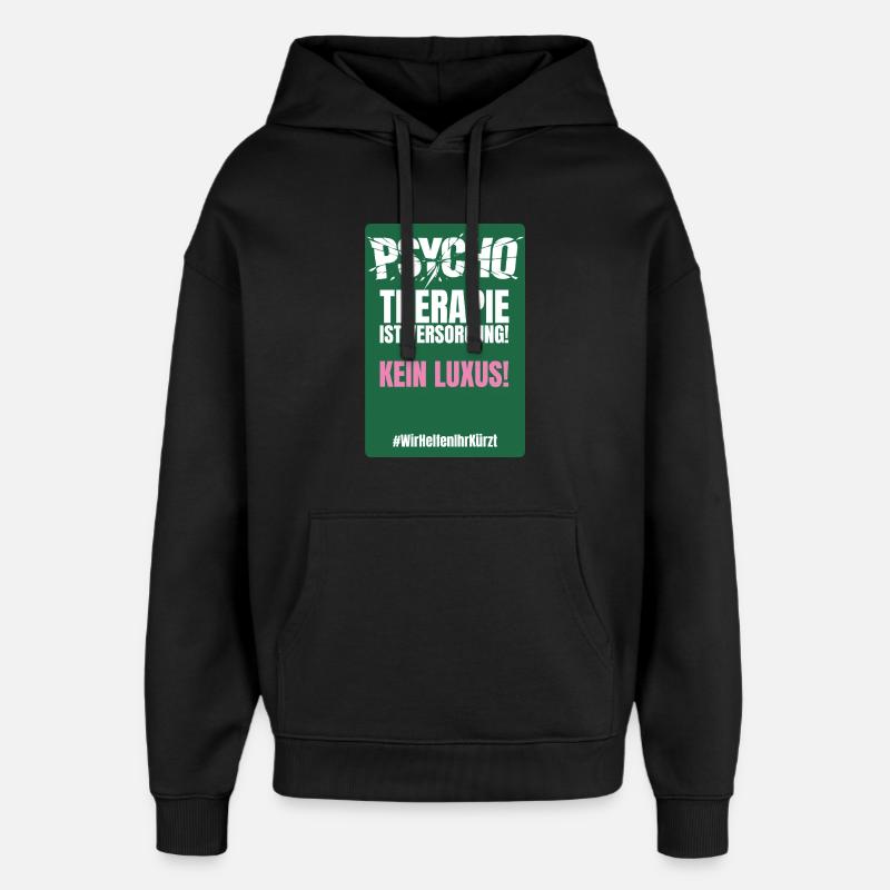 PSYCHO_06 - Oversized Unisex Hoodie von Stanley/Stella - Schwarz