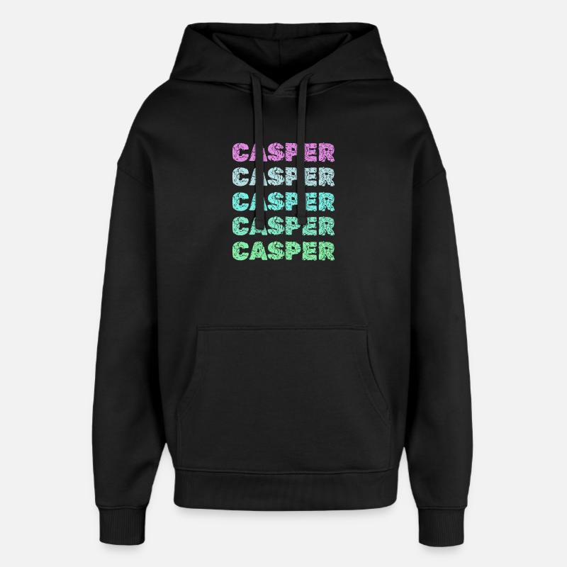 Casper als Name - Oversized Unisex Hoodie von Stanley/Stella - Schwarz