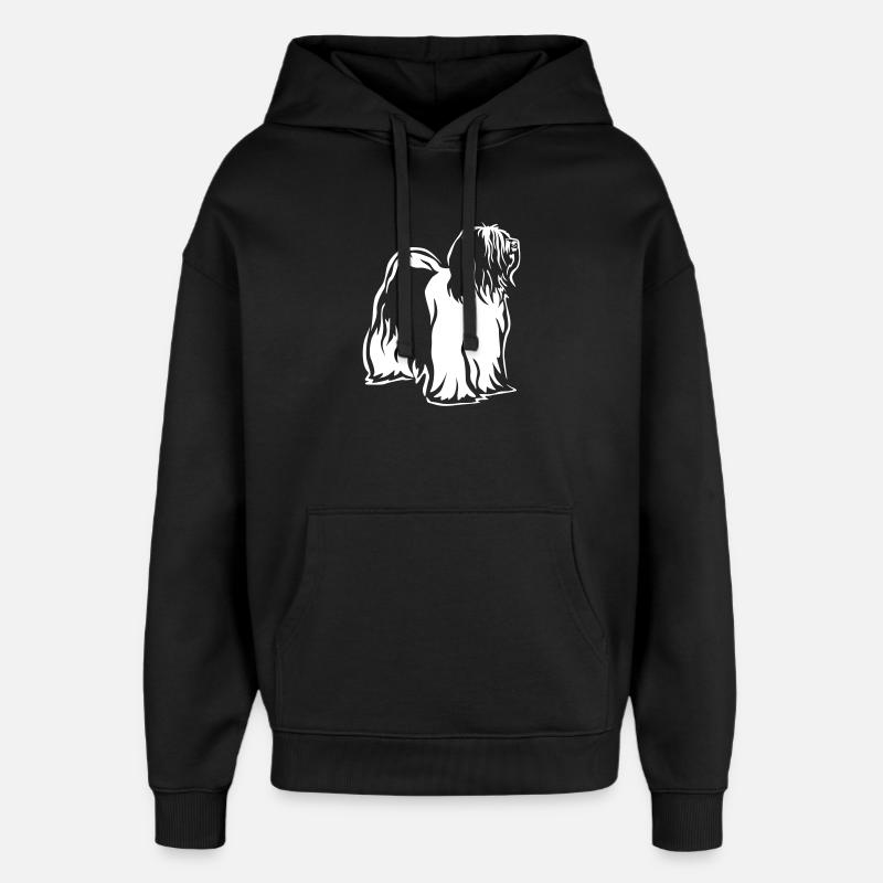 Terrier tibétain « Black Edition » - Sweat à capuche unisexe Stanley/Stella Oversized - noir