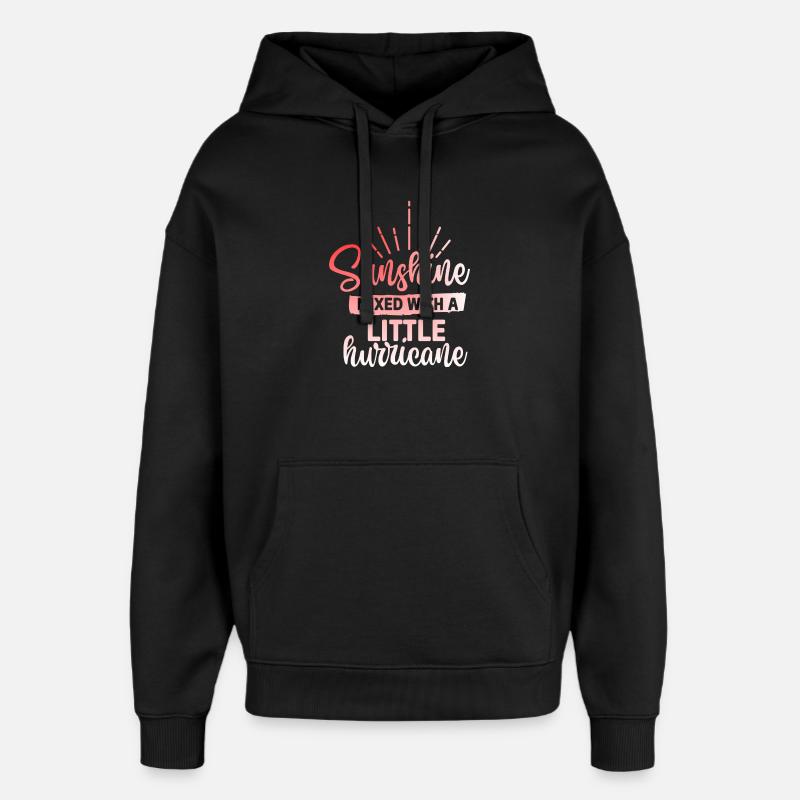Soleil mélangé à un ouragan - Sweat à capuche unisexe Stanley/Stella Oversized - noir