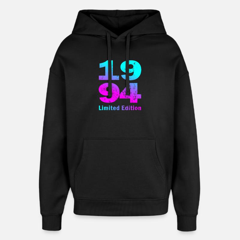 Anniversaire, édition limitée née en 1994 - Sweat à capuche unisexe Stanley/Stella Oversized - noir