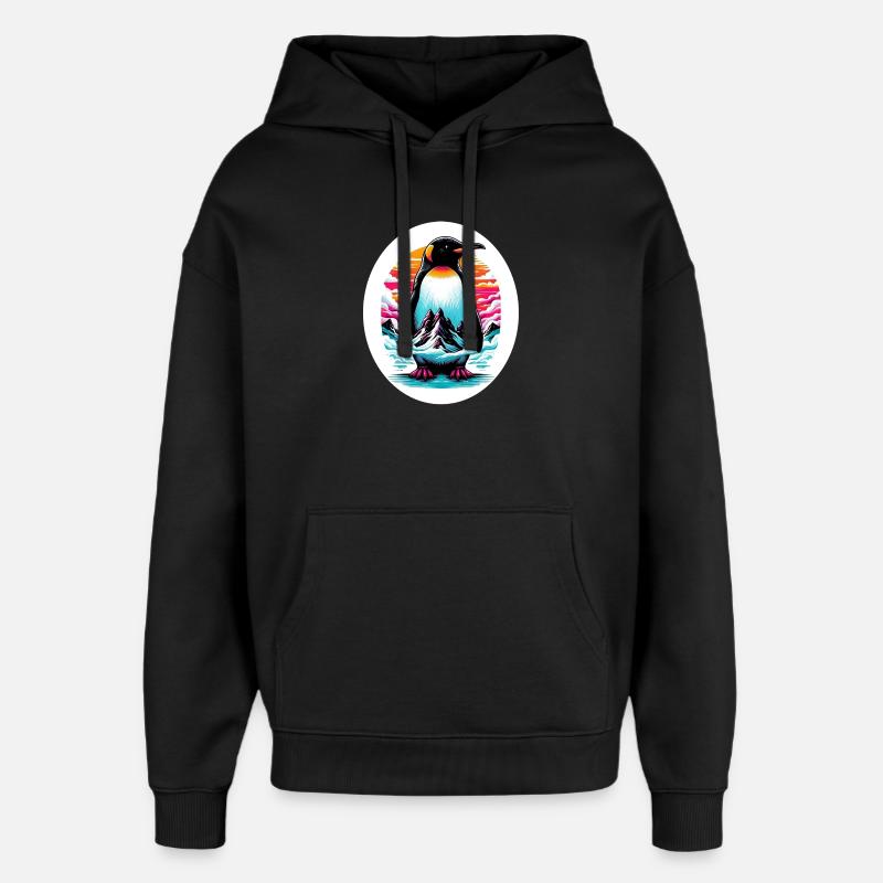 Pingouin - Sweat à capuche unisexe Stanley/Stella Oversized - noir